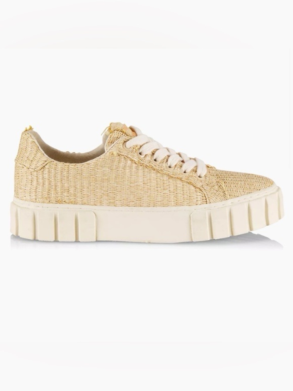 Farm Rio Woven Raffia Platform Sneakers – Natural – Size 8